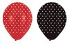 Ilmapallot, polkadot puna-mustat