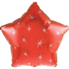 Foliopallo, punainen tähti (sparkle)