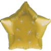 Foliopallo, kultainen tähti (sparkle)