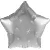 Foliopallo, hopeinen tähti (sparkle)