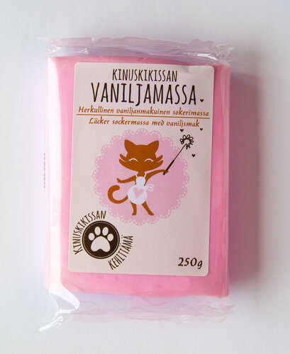 Kinuskikissa hempeän vaaleanpunainen vaniljamassa 250 g
