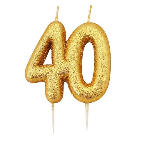 Kakkukynttilä, kulta 40v.