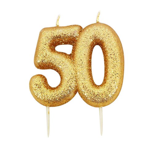 Kakkukynttilä, kulta 50v.