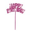 Happy Birthday -kakunkoriste valoilla (pinkki) 