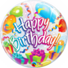 Bubblepallo, värikäs Happy Birthday