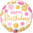 Foliopallo, bday pink & gold dots