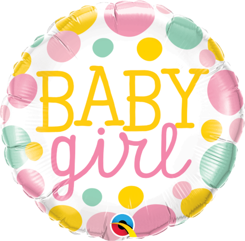 Foliopallo, baby girl dots