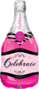 Muotofoliopallo, pink bubbly wine bottle
