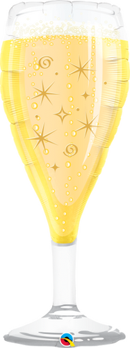 Muotofoliopallo, bubbly wine glass