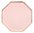 Octagonal dusty pink isot lautaset