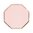 Octagonal dusty pink pienet lautaset