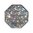 Octagonal silver glitter pienet lautaset