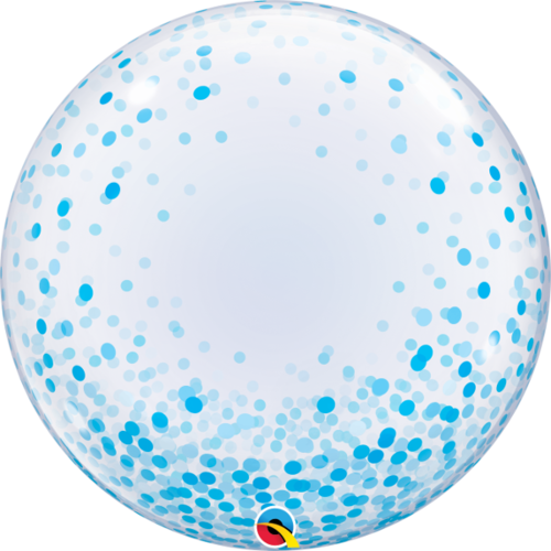 Bubblepallo, blue confetti dots