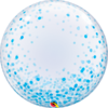 Bubblepallo, blue confetti dots