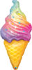 Muotofoliopallo, Rainbow swirl ice cream