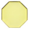 Octagonal pale yellow isot lautaset
