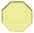 Octagonal pale yellow isot lautaset