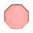 Octagonal neon coral pienet lautaset