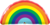 Muotofoliopallo, bright rainbow