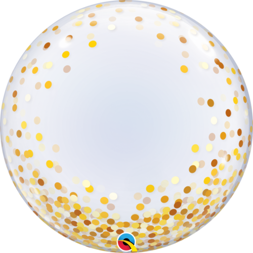 Deco bubble, Gold Confetti 60cm
