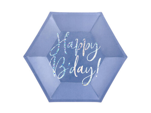Happy B´day! lautaset, sininen
