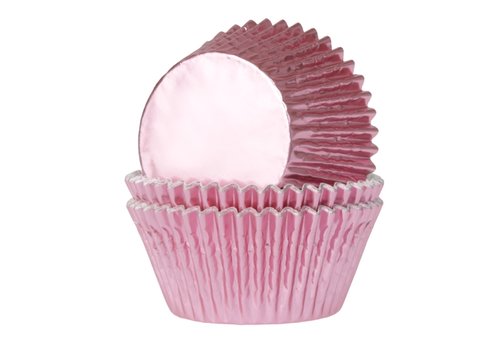 Mini-muffinivuoka, metallinhohtoinen vaaleanpunainen