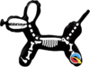 Tikkupallo, Balloon dog skeleton