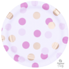 Pink & Gold dots isot lautaset