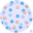 Blue & Gold dots isot lautaset