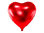 Foliopallo, punainen sydän 
