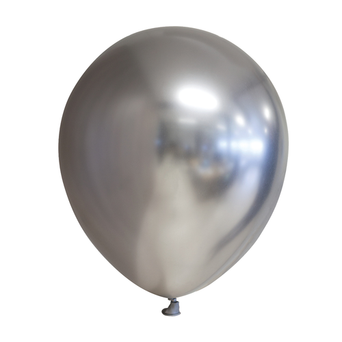 Ilmapallot 10kpl, chrome silver 12" Globos