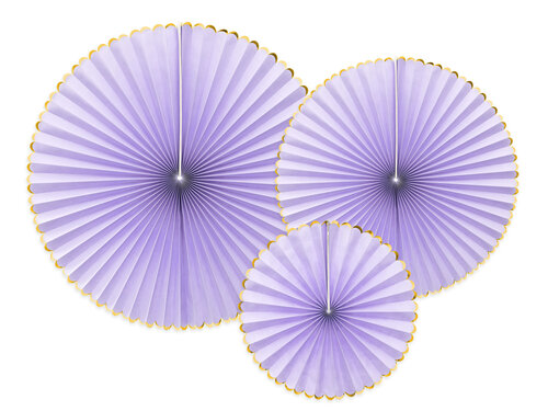 Paperiruusukkeet, violetti 3kpl