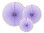 Paperiruusukkeet, violetti 3kpl