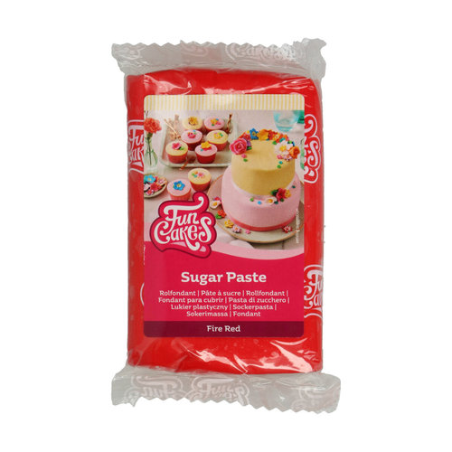 FunCakes sokerimassa, Fire Red 250g 