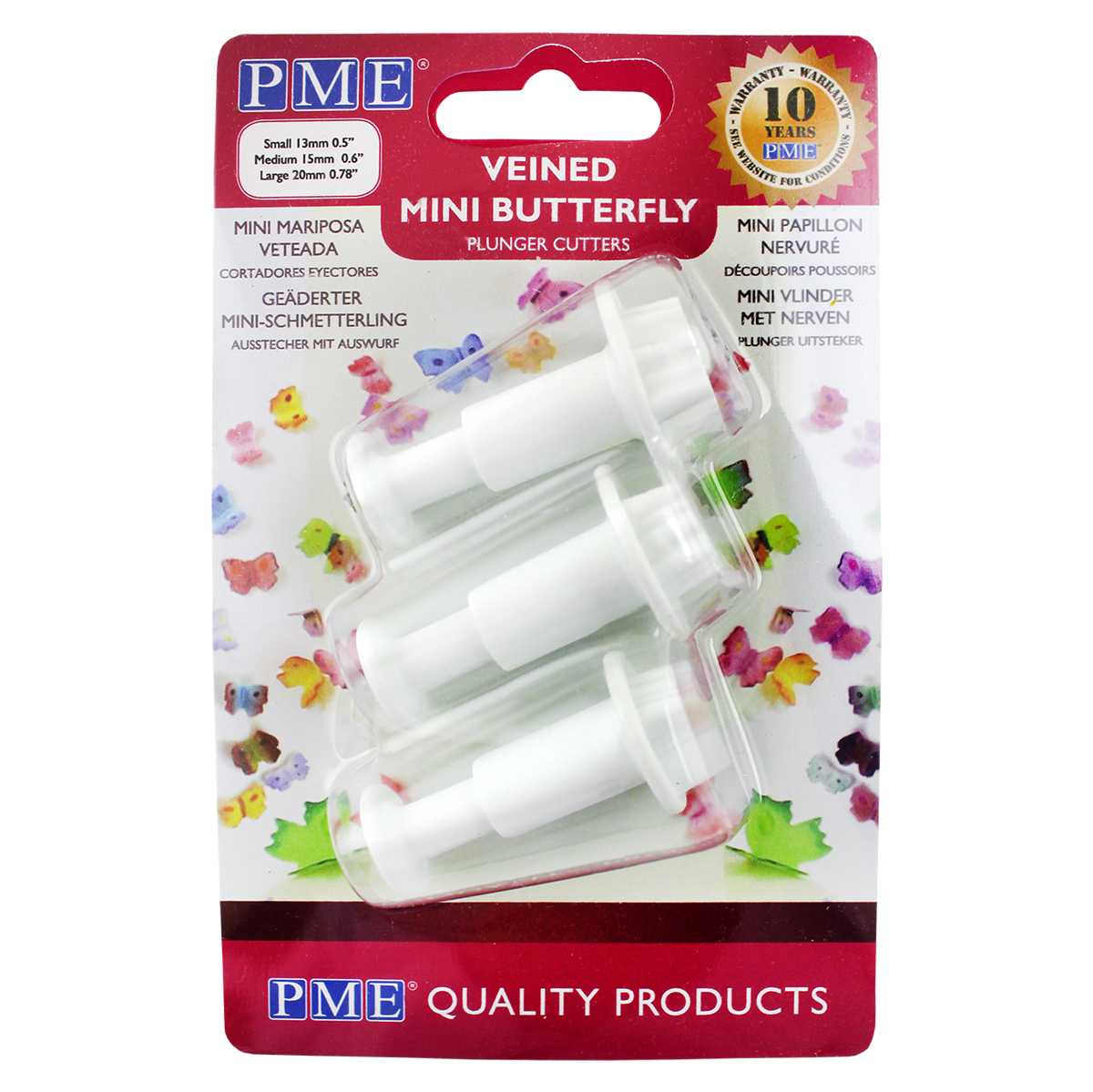PME mini perhoset-koristelumuottisetti 3 kpl