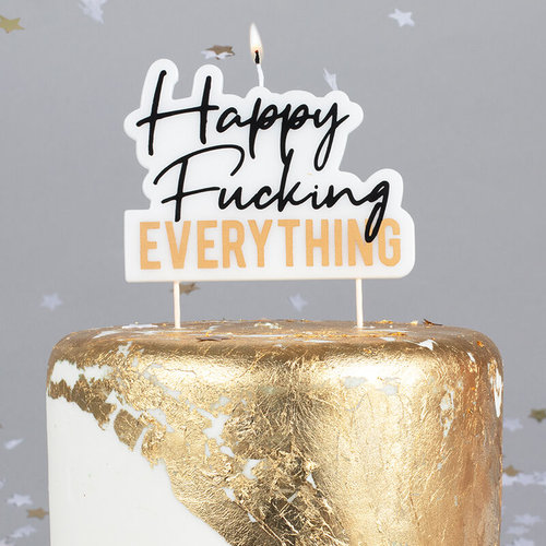 Happy Fucking Everything -kakkukynttilä