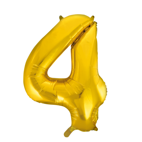Muotofoliopallo, numero 4 kulta Globos