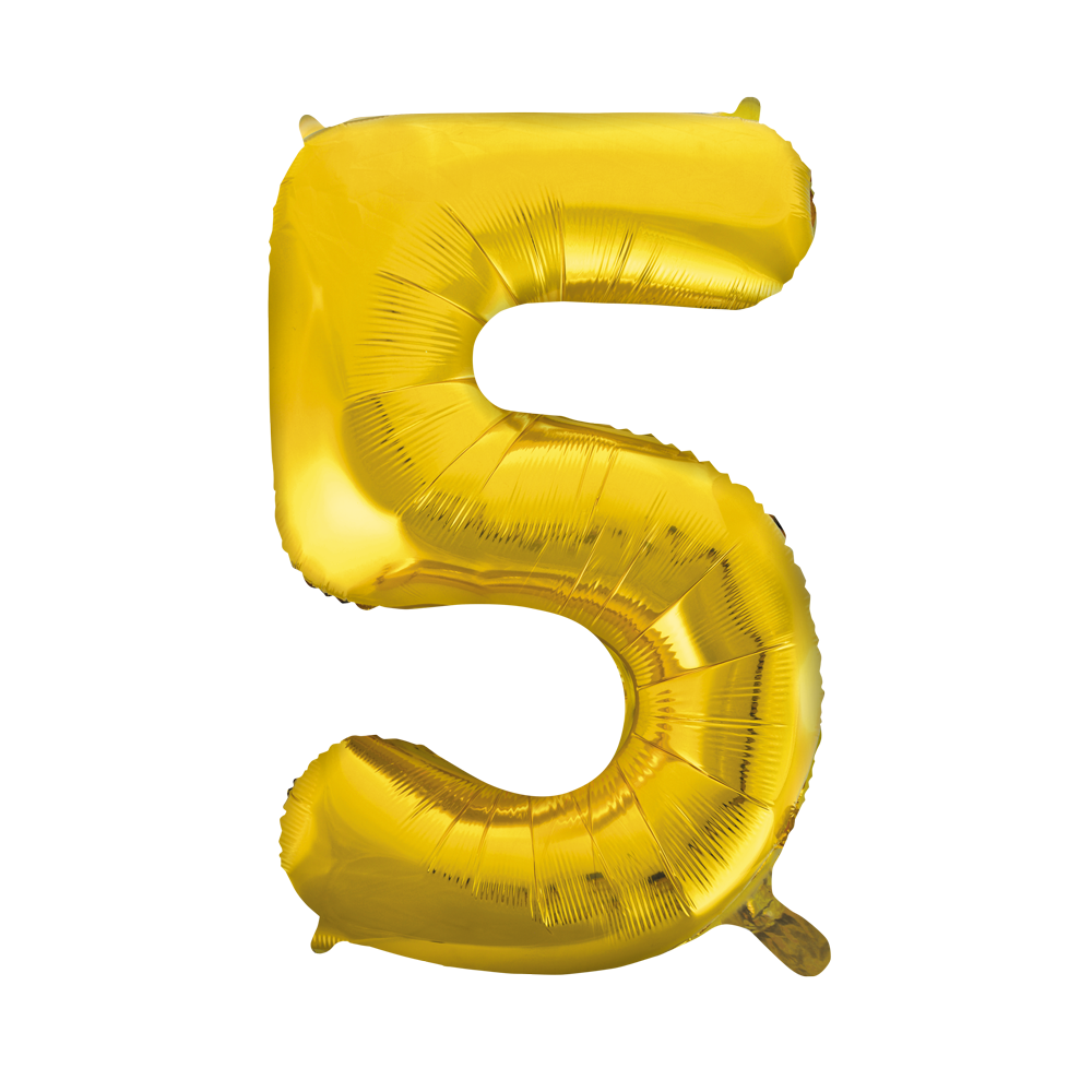 Muotofoliopallo, numero 5 kulta Globos