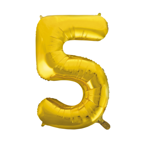 Muotofoliopallo, numero 5 kulta Globos