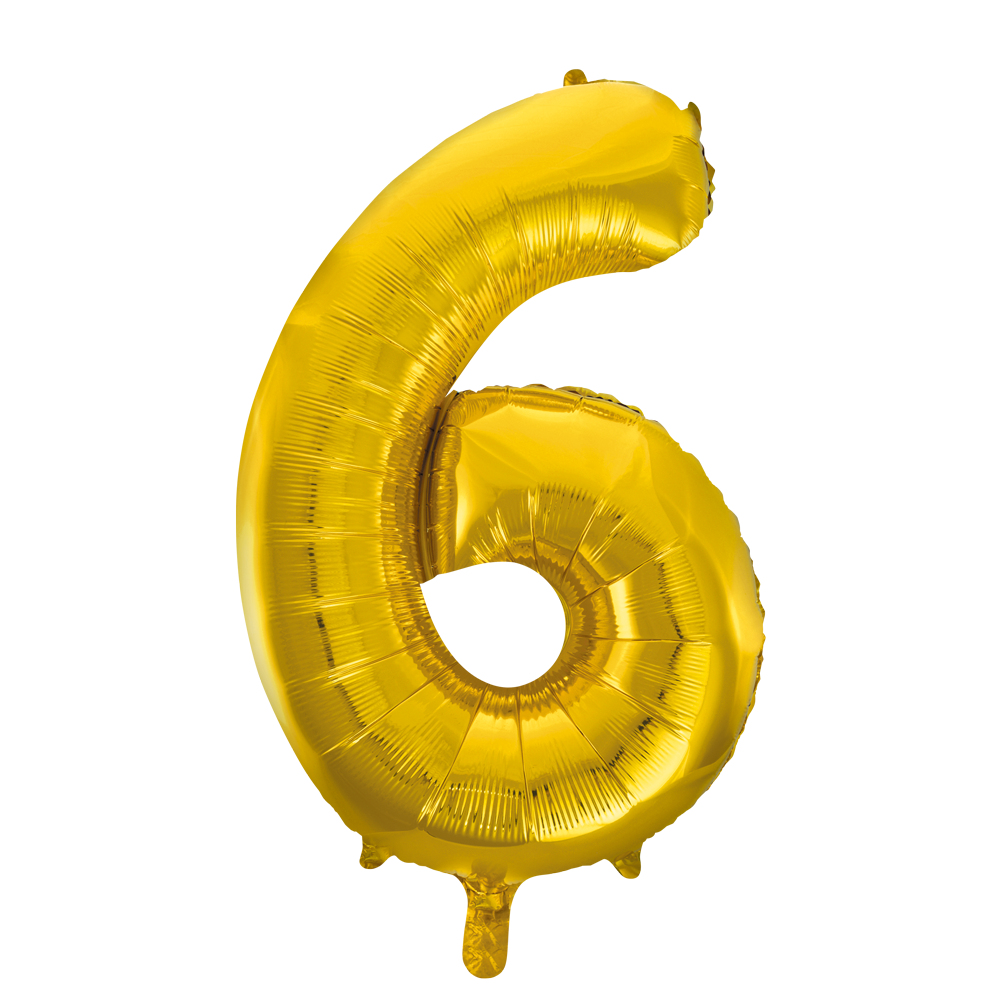 Muotofoliopallo, numero 6 kulta Globos