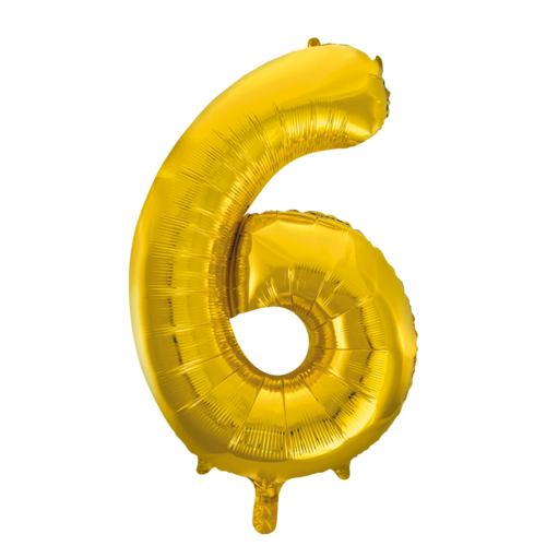 Muotofoliopallo, numero 6 kulta Globos