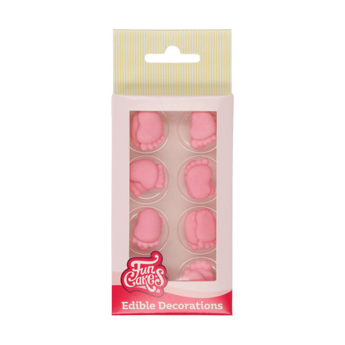 FunCakes syötävä koriste, vaaleanpunaiset varpaat 16kpl