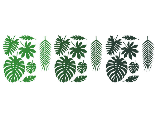 Koristeet, tropical leaves