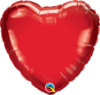 Mini foliopallo, punainen sydän 4"