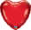 Mini foliopallo, punainen sydän 4"