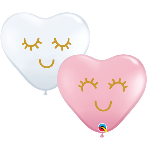 Ilmapallot 50kpl, eyelashes heart 11" 