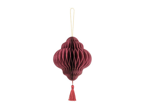 Ornamentti honeycomb, punainen tupsulla 