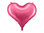 Foliopallo, sydän pinkki 75cm 