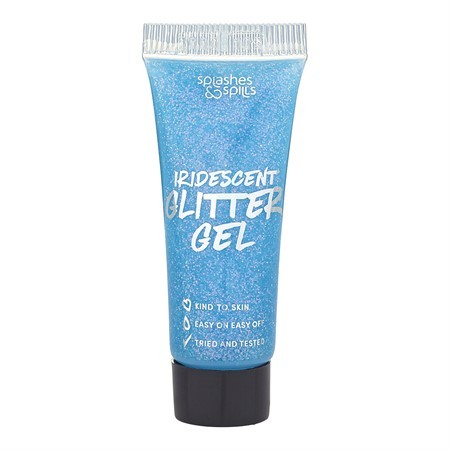Glittergeeli iholle, sininen