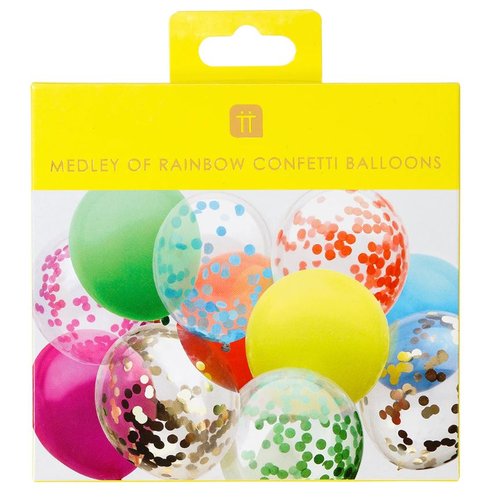 Kumipallot 12kpl, confetti värilajitelma